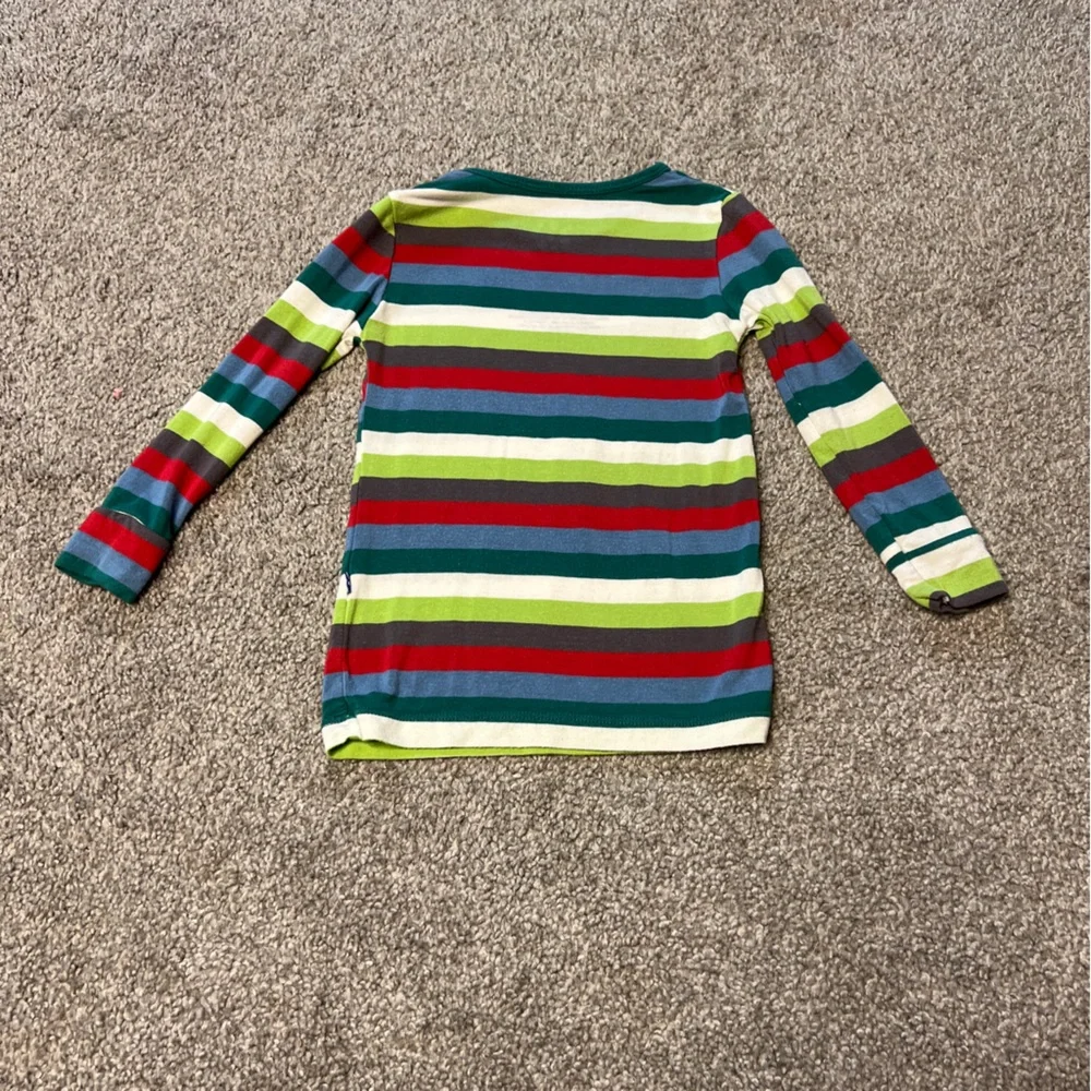 Kickee pants pajamas boys 3T green red stripes bamboo‎ stretch casual unisex - Picture 2 of 7